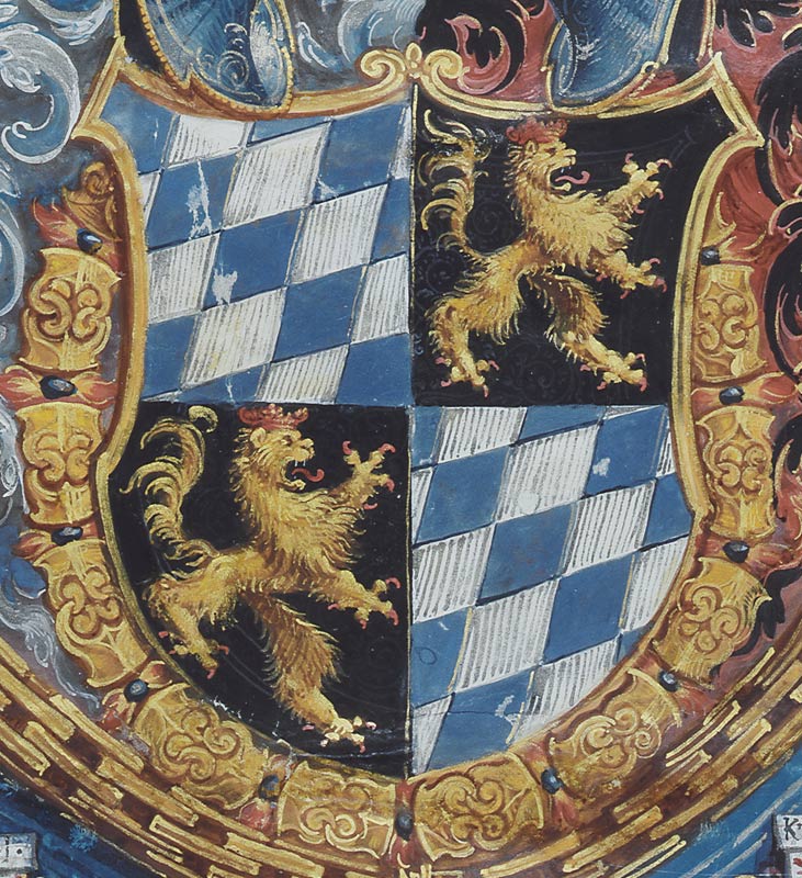 Pfalz und Bayern, Weiss-Blau und Lowe, Mid-14th Century